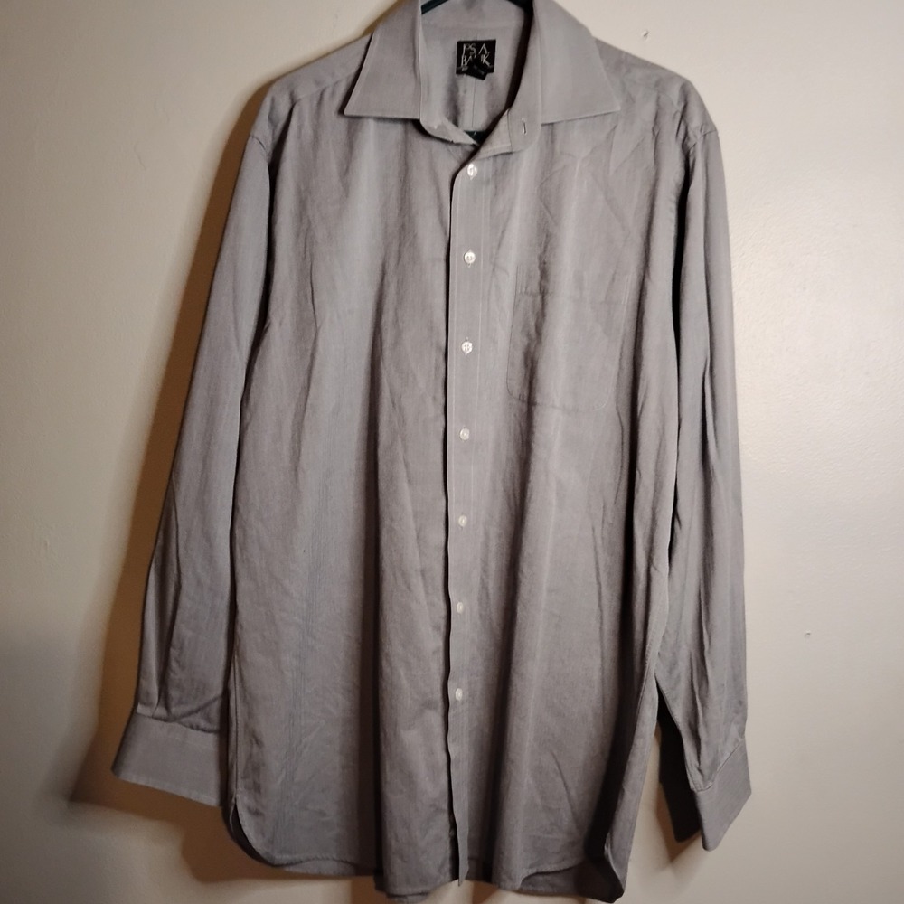 JoS Xlarge Bank Button Up, Beige, Casual, Comfort,Tall